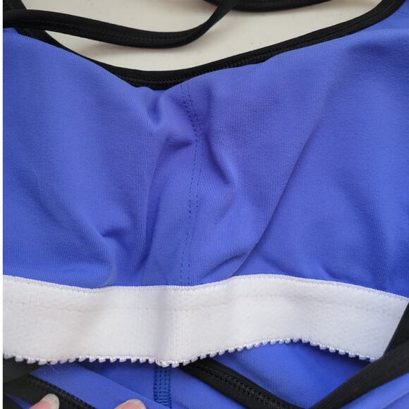 NWT Vipe Althletic Tank Top Built in Bra Blue & Black Color Blocked Yoga - S - Picture 6 of 9